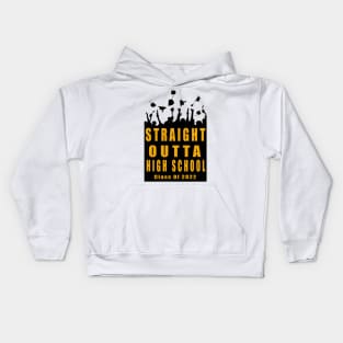 Straight Outta High School Class Of 2022 Graduation Kids Hoodie